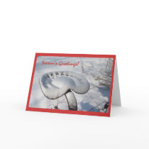 Tractor Christmas Card: Snow-Covered Tractor Seat