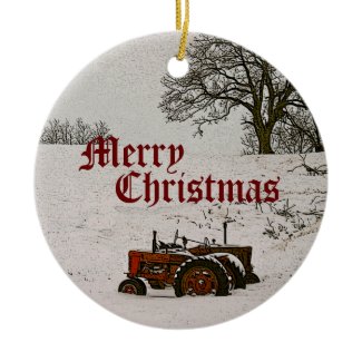 Tractor Christmas Ornament ornament