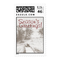 Tractor Christmas Postage