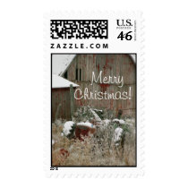Tractor Christmas Postage