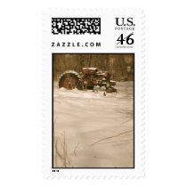 Tractor Christmas Stamp