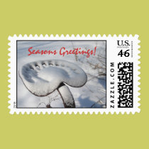 Tractor Christmas Stamp: Snow-Covered Tractor Seat