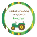 Tractor Farm Round Favor Stickers Envelope Seals