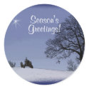 Tractor Farm Scene Envelope Seal sticker