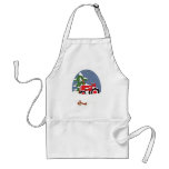 Tractor for Christmas aprons