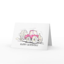Tractor Happy Birthday Card