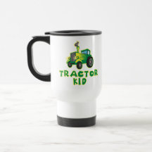 Tractor Kid, Green Mug