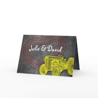 Tractor Wedding Invitation Tractor Wedding Invitation