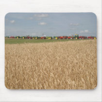 Tractor Mousepad: Lineup by wheat field