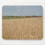 Tractor Mousepad: Lineup by wheat field