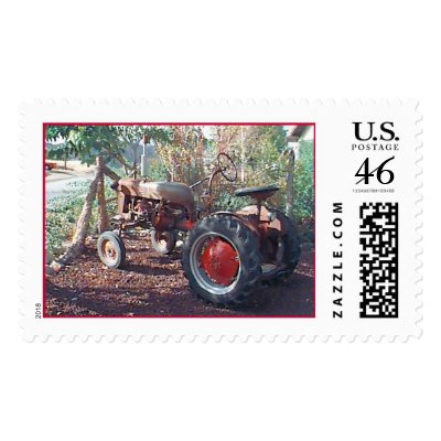 Tractor Old Tractor Red Tractor Postage
