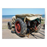 Tractor on the Beach Card