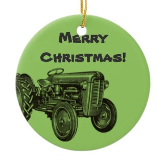 Tractor Ornament: Add Your Business Name ornament