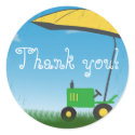 Tractor Party Favor Bag Sticker sticker