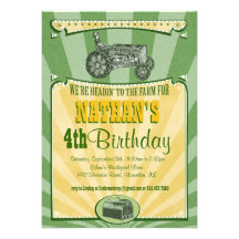Tractor Party Invitation