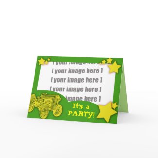 Tractor Party Invitation: Add your own photo card