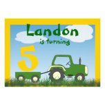 Tractor Party Invitation: Age in Cart