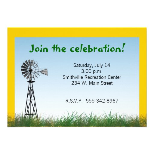 Tractor Party Invitation: Age in Cart