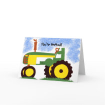 Tractor Party Invitation Card