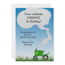 Tractor Party Invitation: Green Tractor