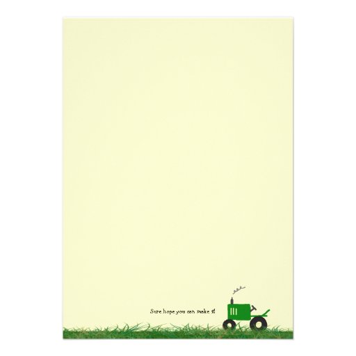 Tractor Party Invitation: Green Tractor