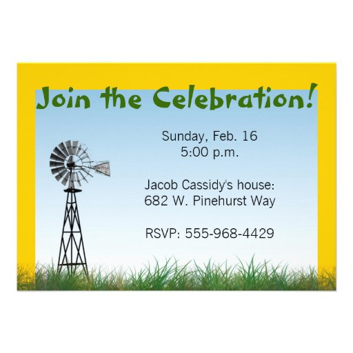 Tractor Party Invitation: Photo in Cart