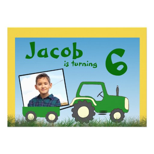 Tractor Party Invitation: Photo in Cart