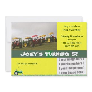 Tractor Party Invitation: Tractors Galore invitation