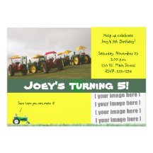 Tractor Party Invitation: Tractors Galore