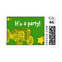 Tractor Party Postage Stamp