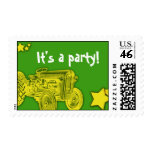 Tractor Party Postage Stamp
