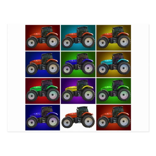 tractor post card
