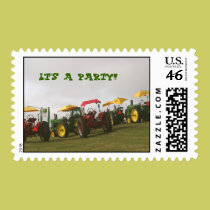 Tractor Postage Stamp: It's a party!