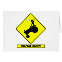 TRACTOR RODEO 1y Greeting Cards