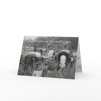 Tractor Season's Greetings Christmas Card card