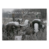 Tractor Season's Greetings Christmas Card