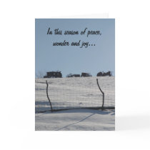 Tractor Snow Scene Christmas Card