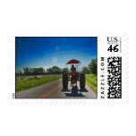 Tractor Stamp: Blue Skies on Country Road