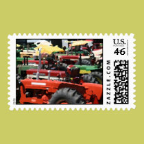 Tractor Stamp: Colorful Tractors