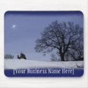 Tractor & Star Mousepad: Add Your Business Name mousepad