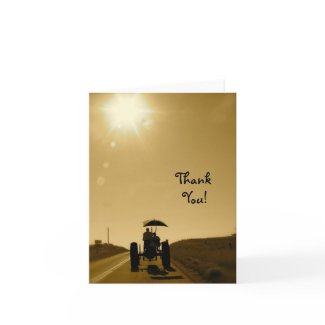 Tractor Thank-You Card card