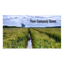 Tractor Tracks through Field Custom Business Cards