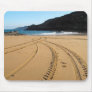 Tractor tyre marks crossing over mouse pads