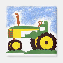 Tractor under Blue Sky Magnet