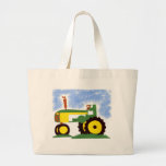 Tractor under Blue Sky Tote Bags