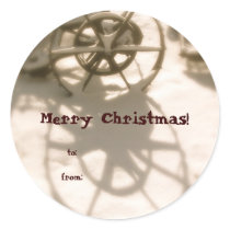 Tractor Wheel Christmas Gift Tag stickers