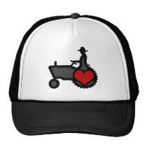 Tractor with Heart  Love the Country Trucker Hat