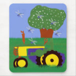 Tractors and Dragonflies Mousepad