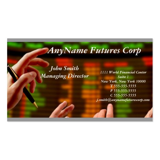 Trading Firm Business Card (front side)