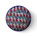 Traditional Asian Tulip Pattern - Tile Art Buttons